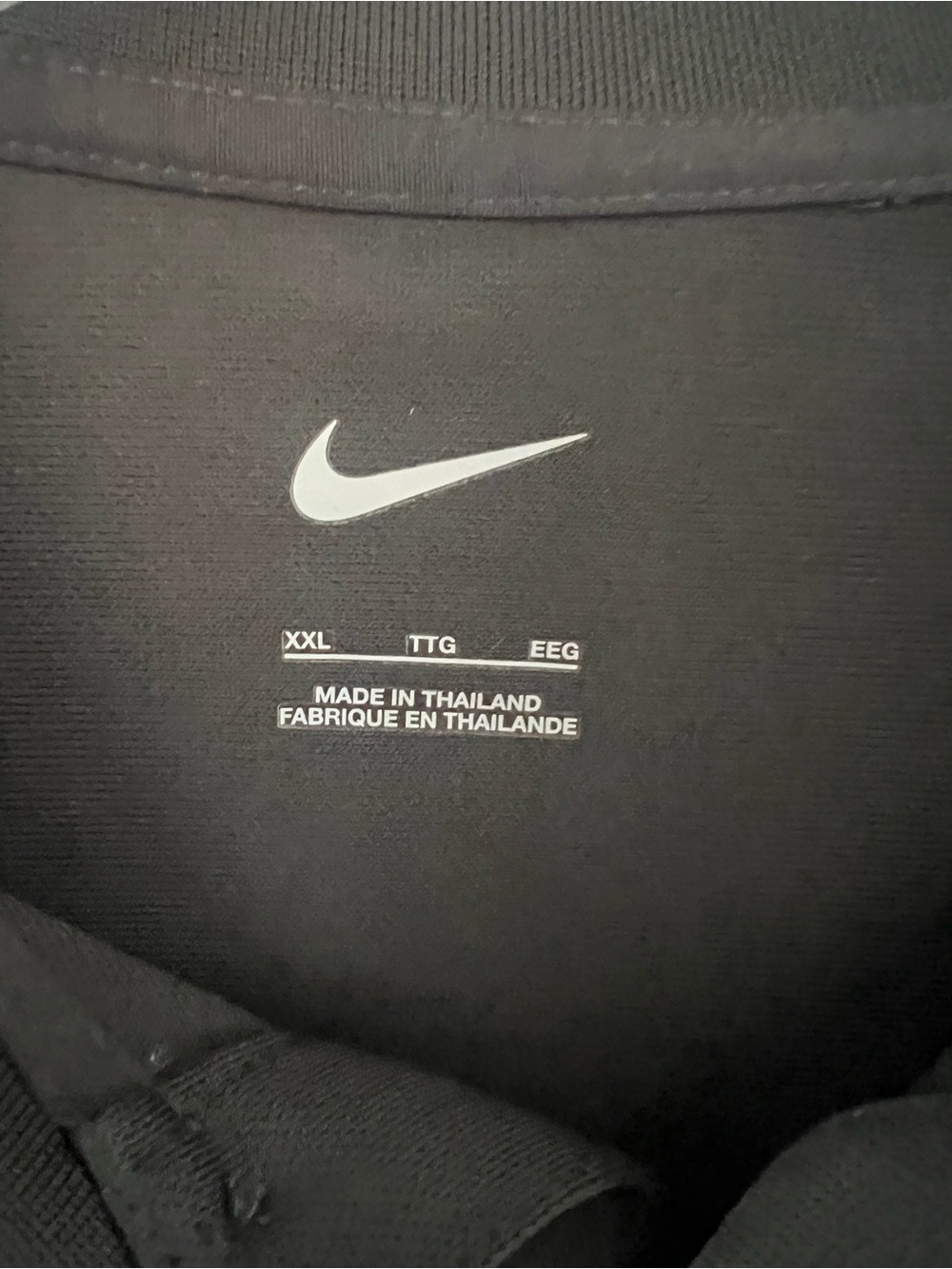 Nike Men's Long Sleeve Polo Shirt - Charcoal Gray - Picture 2 of 3
